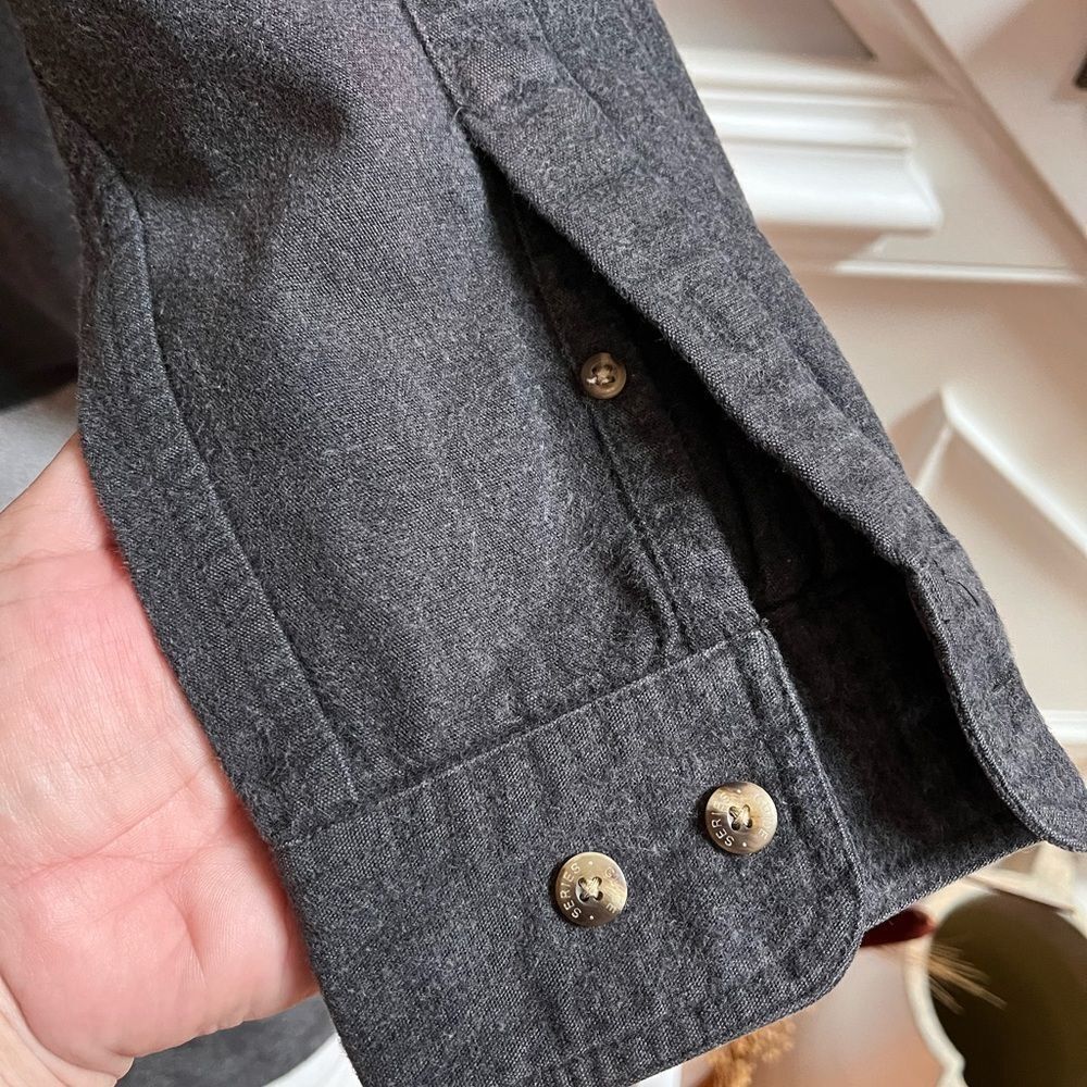 Guide Series Heavy Gray Flannel Button Down Shirt… - image 6